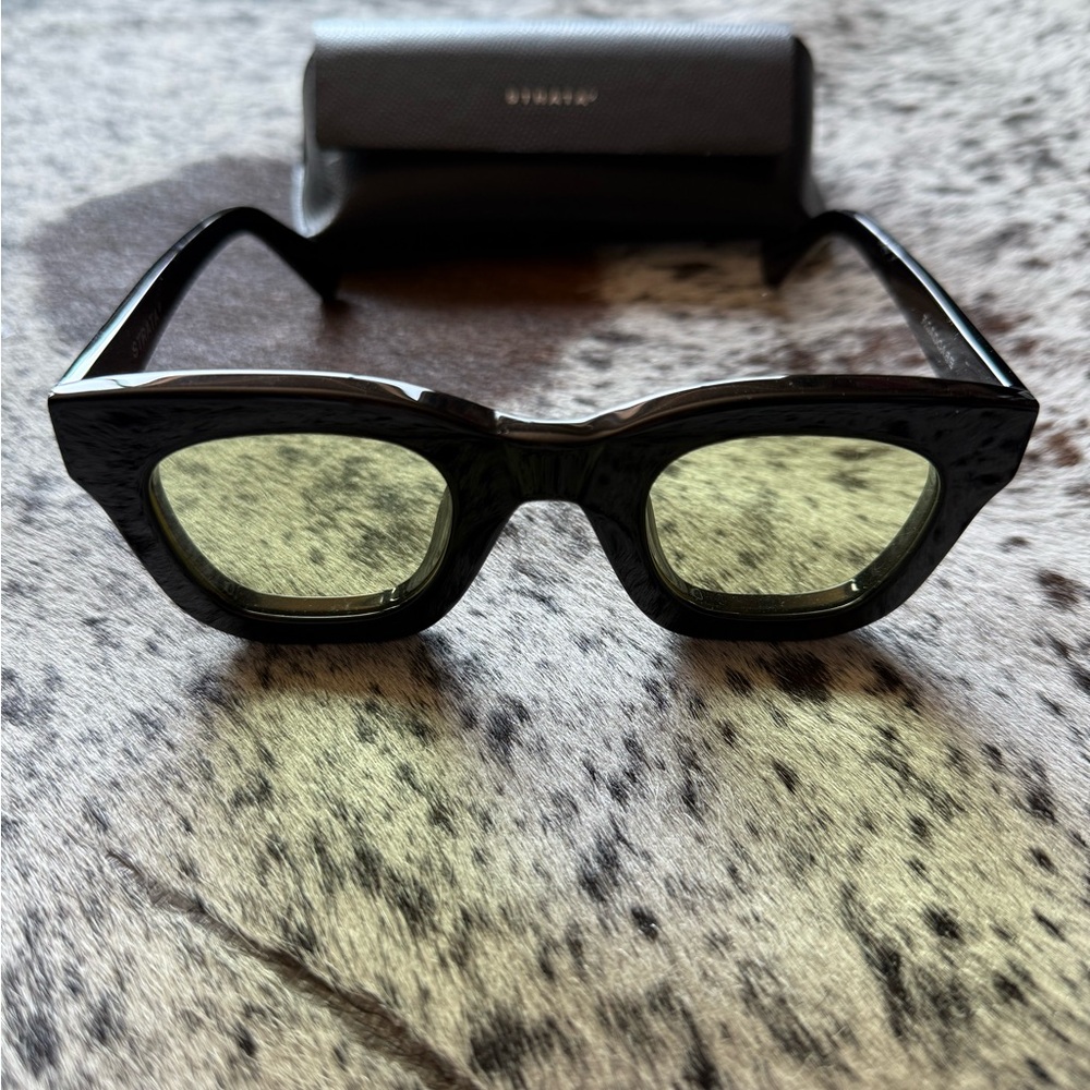 Strata Black Frame Sunglasses with Yellow Tint